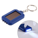 Portable Solar 3 LED Light Keychain Key Ring Outdoor Emergency Torch Flashl
