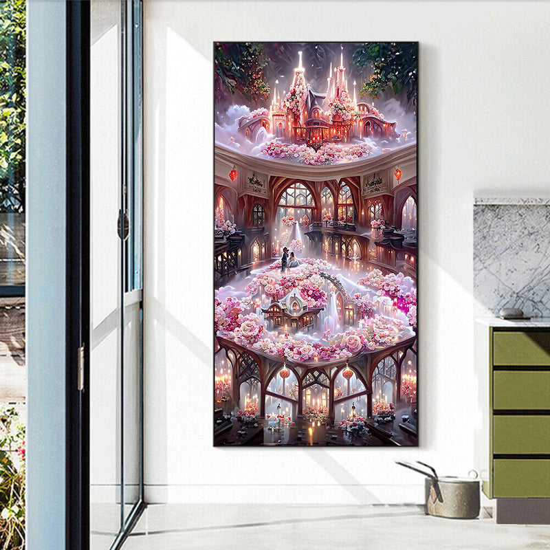 #A Rose Manor DIY Diamond Painting Rhinestone Full Round Drill for Room Decorati
