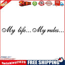 8.5x60cm My Life My Rules Car Stickers Reflective Decals Auto Styling Black
