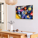 Nine Planets DIY Painting By Numbers Kit Oil Art on Canvas Wall Picture