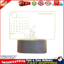 Acrylic Night Light Message Writing Board Home Bedroom Table Lamp (Round) Newly