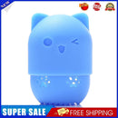 Silicone Beauty Sponge Storage Box Egg Stand Powder Puff Holder (Dark Blue)