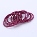 12 Colors 10Pcs/Card 3cm Child Candy Colors Rubber Bands (Burgundy) Newly