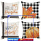 Fall Pumpkin Pillow Covers Linen Cushion Buffalo Plaid Pumpkin Pillow Cover