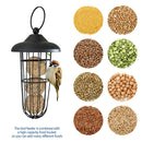 Hanging Automatic Pet Bird Feeder Outdoor Metal Ball Feeding Food Dispenser