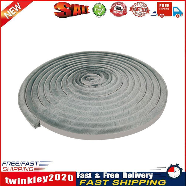 Self Adhesive Door Window Seal Brush Strip Sound Insulation Strip (Grey) Newly