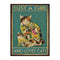 Flower Cat Cross Stitch Kit 11CT Stamped Full Embroidery Canvas Home Wall Dec