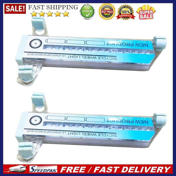 2xRoad Bike Spoke Lamp Rainproof Tyre Reflector Double-Sided Color Warning