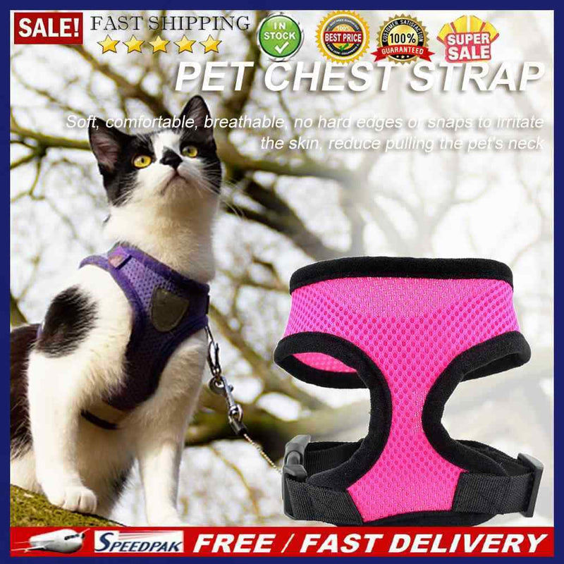 Reflective Cat Dog Collar Harness Comfortable Kitten Vest Harnesses for Training