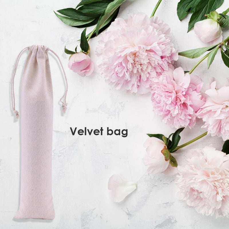 Reusable Stainless Steel Straw Storage Bag Metal Drinking Straws Organizer Newly