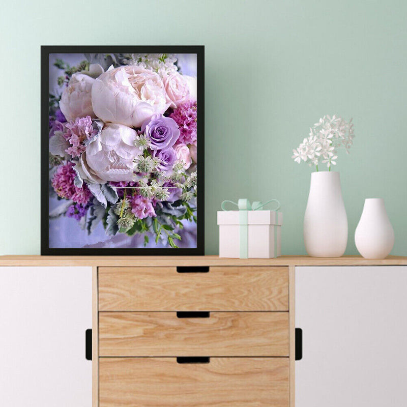 DIY Full Round Drill Diamond Painting Flower Kit Pictures Rhinestones Handicarft