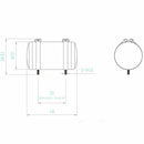 Metal Rear Air Tank Oil Tank for 1/14 Tamiya Lesu RC Tractor Truck Car