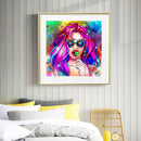 Drill Painting DIY Round 5D Diamond Mosaic Kit Heart Fashion Woman Full Picture