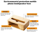 Wood Bamboo Phone Holder Sound Speaker Amplifier Desk Stand Dock 7Y6T Fo K8Q7