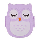Cartoon Owl Lunch Box Food  Storage Container Portable Bento Box(Purple) Newly