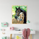Fine Horse Oil Paint By Numbers Kit DIY Frameless Drawing Picture for Adults
