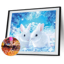 5D Diamond Rabbit Painting DIY Mosaic Cross Stitch Home Embroidery Decor Newly