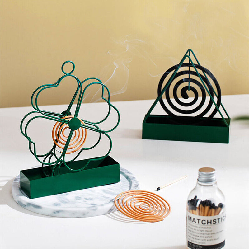Spiral Mosquito Coil Holder Iron Frame Insect Repellent Incense Rack (D) Newly