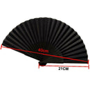 Chinese Style Hand Held Fan Folding Fan Black Dance Party Wedding Gift G5D2