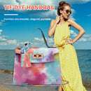 Retro Women Tie Dye Printing Messenger Bag Chain Mini Flap Handbags (Color)