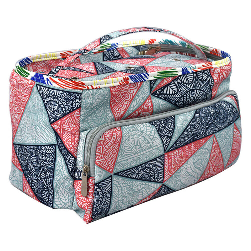 Oxford Cloth Geometric Wool Yarn Tote DIY Crochet Storage Knitting Bag (D) Newly