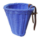 Kids Bike Basket Women Students Bicycle Rattan Weaving Front Basket (Blue) Newly