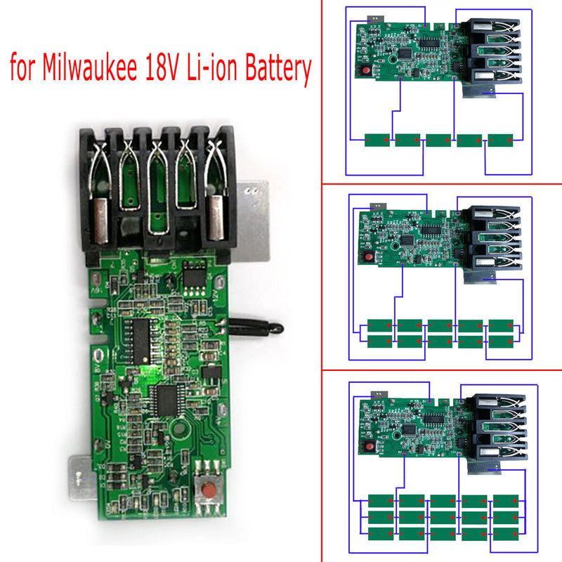 For Milwaukee M18 18V Li-ion Battery PCB Circuit Board Repair Parts