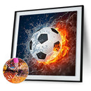 5D DIY Football Flame Full Square Diamond Painting Kits Wall Art Living Room Set