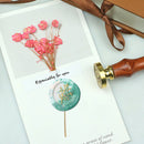 Round Grass Flower Wax Sealing Stamp Head Copper Stamps w/o Handle (ZR024) Newly