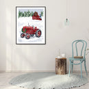 5D Christmas Tractor Mosaic Diamond Painting Drawing Full Round Drill Art Craft