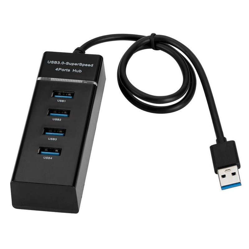 4 Port USB 3.0 Hub Super Speed 5Gbps Converter Cable Adapter for Laptop PC