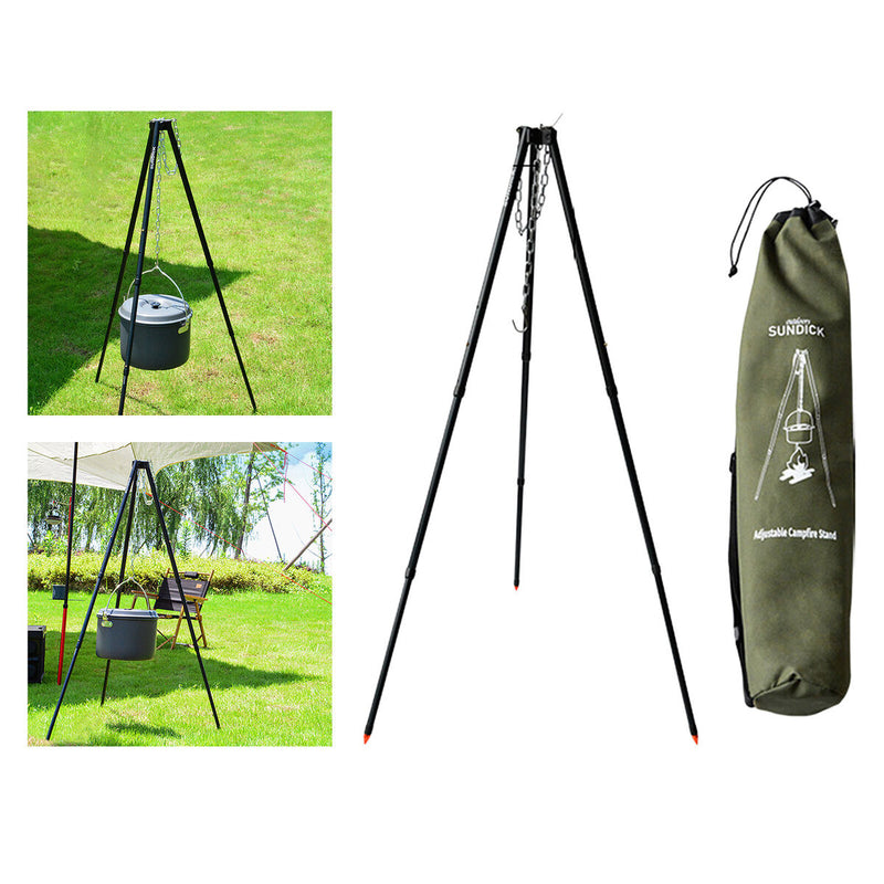 Camping Stativgrill Stativkocher für Outdoor Wandern Lagerfeuer Kochen BBQ