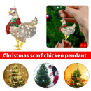 2 pcs LED Chicken Family Signs Xmas Tree Hanging Pendant (02)