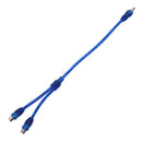 1pc 30cm 2 RCA Female to 1 RCA Male Splitter Cable for Car Audio System Newly
