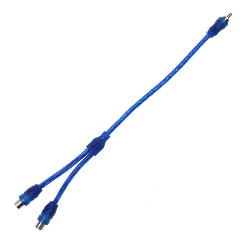 1pc 30cm 2 RCA Female to 1 RCA Male Splitter Cable for Car Audio System Newly
