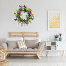 Artificial Wreath Multicolored Butterfly Fluttering in The Wind Hanging Garland
