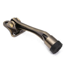 Home Bathroom Zinc Alloy Bedroom Door Stopper Rubber Buffer Doorstop Kick Down