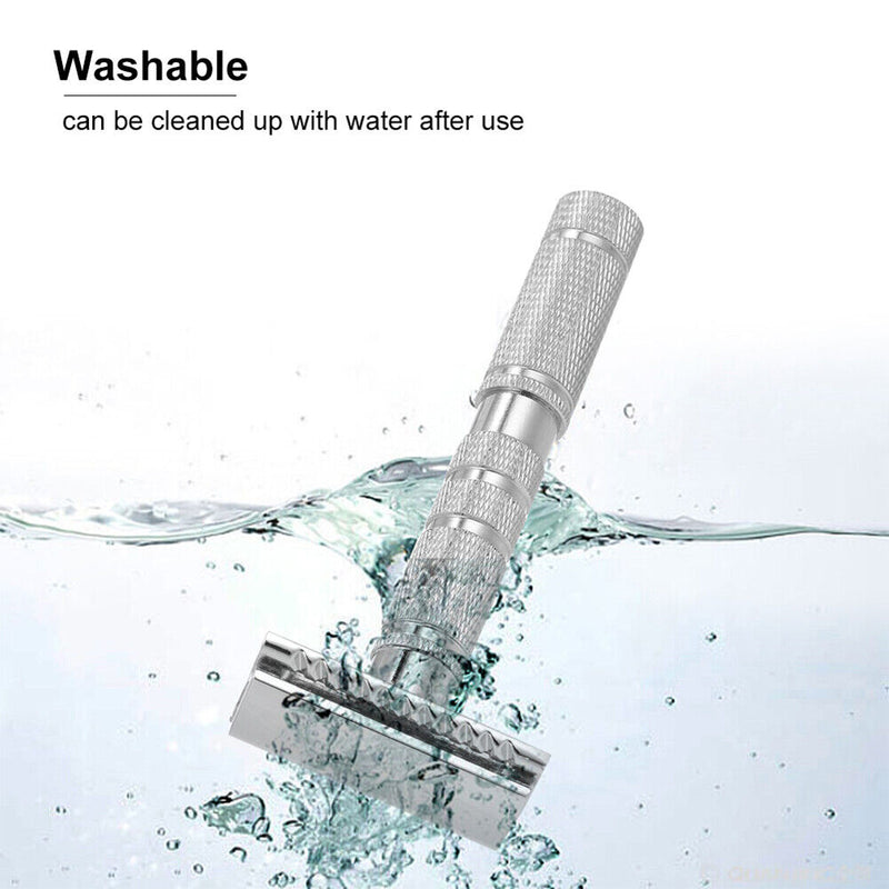 Metal Classic Double Edge Safety Razor w/ Blade Portable Shavers (ZR2194) Newly