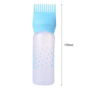 50oz Empty Hair Dye Applicator Brush Bottle Color Dispensing Comb (Blue) Newly