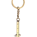 Zinc Alloy Vernier Caliper Key Chain Slide Ruler Key Ring Charm Gauging Tools