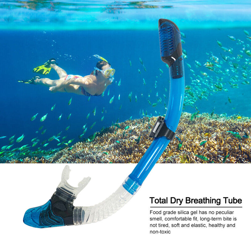 Diving Snorkel Full Dry Underwater Breathing Tube Hose Gear Swimming Equipm