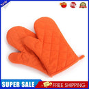 Heat Resistant Oven Baking Gloves Stove Kitchen Insulation Glove (Orange)
