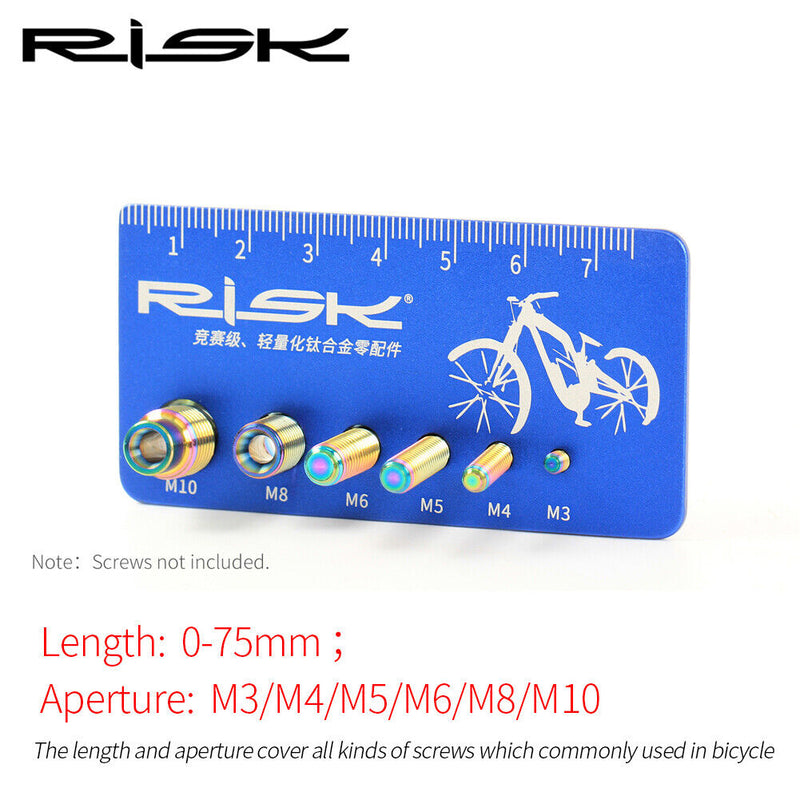 RISK Portable Screw Measuring Ruler MTB Road Bicycle Length Meter Measure Tool