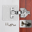 4/10 Set Stainless Steel Hinge Repair Plate w/ Screws for Cabinet Door (B)