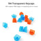 104pcs Transparent Mechanical Keyboard Keycaps Computer Key Cap Set (White)