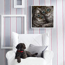 5D DIY Diamond Painting Full Square Drill Drips Cats Wall Decor Rhinestone Art