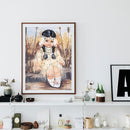 5D DIY Diamond Painting Kit Full Square Drill Cartoon Ethnic Girl Mosaic Pict