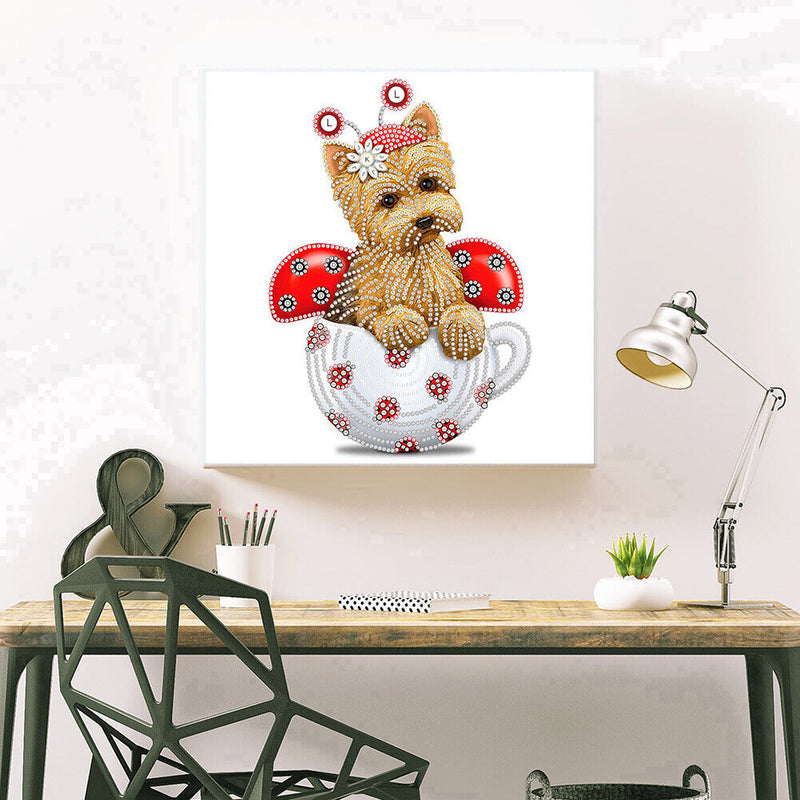 Part Drill Special Shaped DIY Cup Dog Rhinestones Picture 5D Diamond Painting