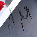 Jewelry Gothic Hip Hop Long Tassel Drop Ear Stud Ear Clip Rivet Punk Earrings