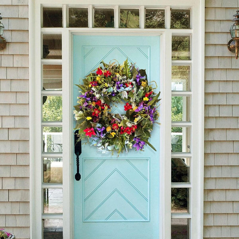 Wildflower Wreath Summer Spring Garland Flower Decor Ornaments Wedding Party: